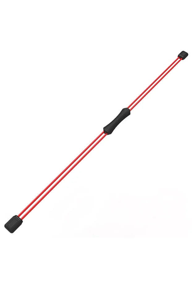 156 cm Flex Bar Titreşimli Direnç Çubuğu Orta Siyah Silikon Tutma | Core & Omuz Antrenmanı