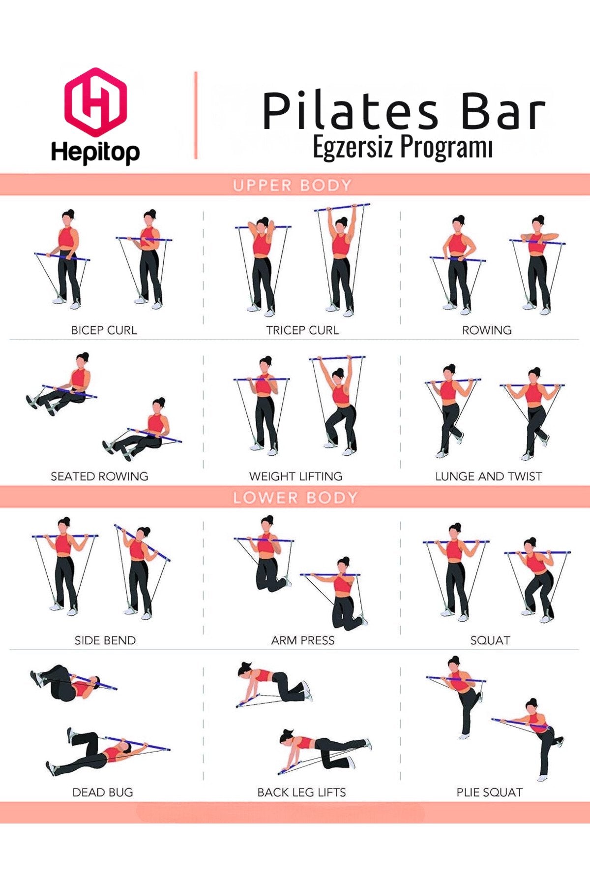 Portable Studio Pilates Jimnastik Egzersiz Çubuğu Pilates Squat Egzersiz Barı