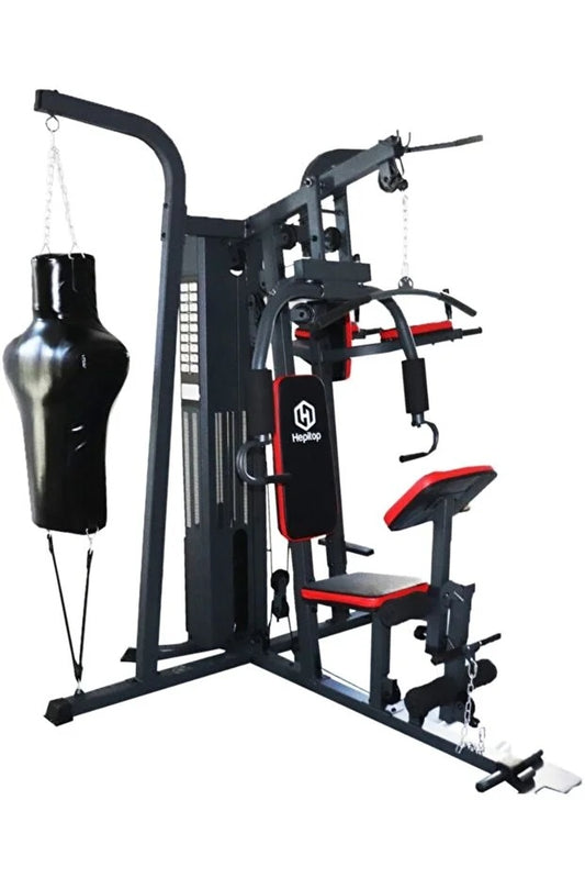 3 Bölmeli Çalışma Istasyonu ( Ağırlık, Boks, Fitness Barfiks )