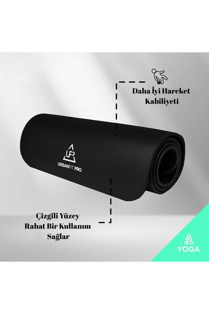 10 mm Kalınlıkta Kaymaz Premium Yoga ve Pilates Matı – Egzersiz Spor Minderi 185 x 61 Cm İTHAL