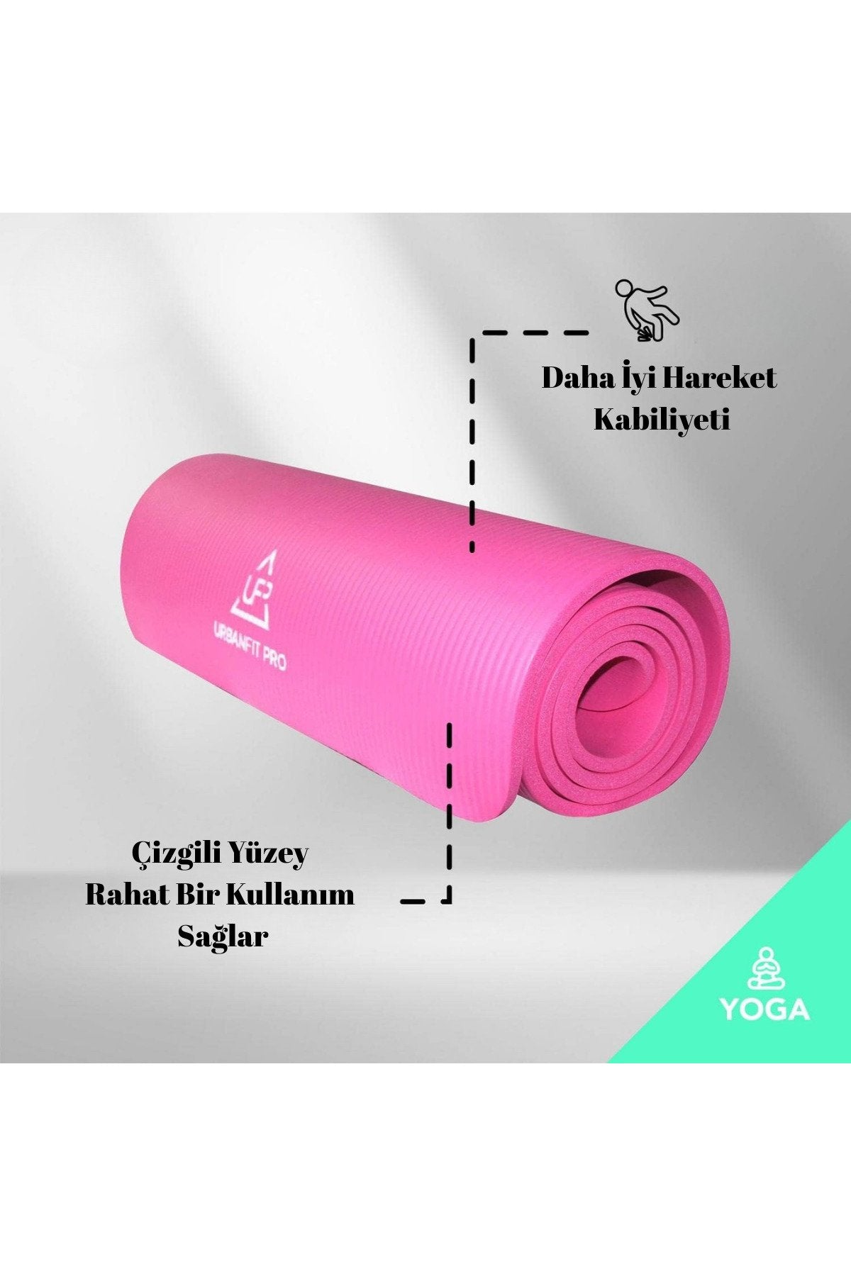 10 mm Kalınlıkta Kaymaz Premium Yoga ve Pilates Matı – Egzersiz Spor Minderi 185 x 61 Cm İTHAL