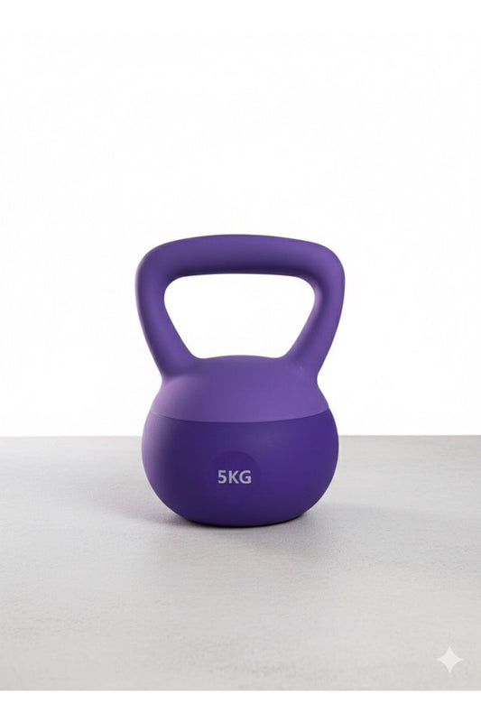 5 Kg Soft Kettlebell - Yumuşak Tabanlı, Darbeye Dayanıklı, Sessiz Kullanım